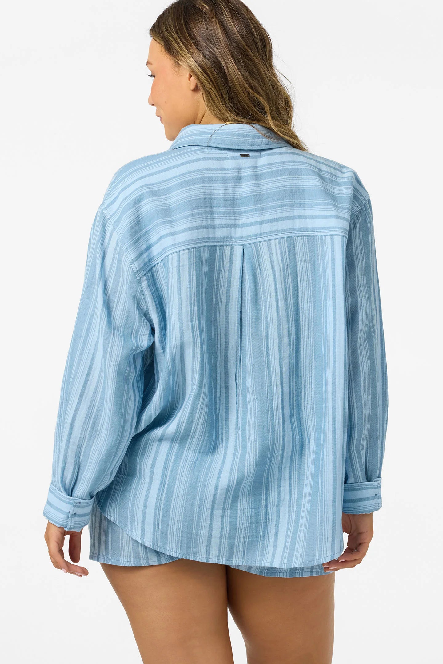 leni waves stripe buttondown