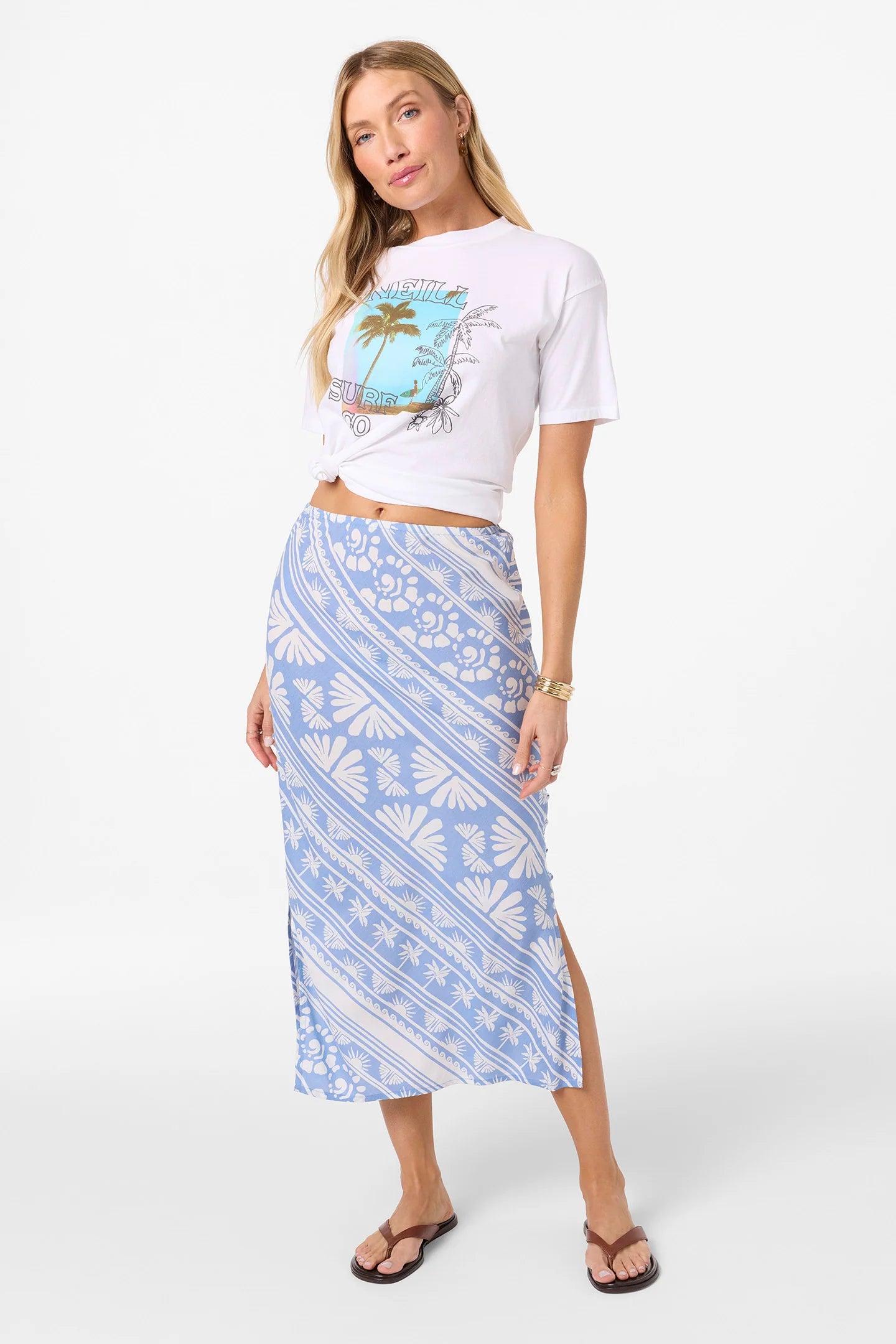 bellamy abstract midi skirt