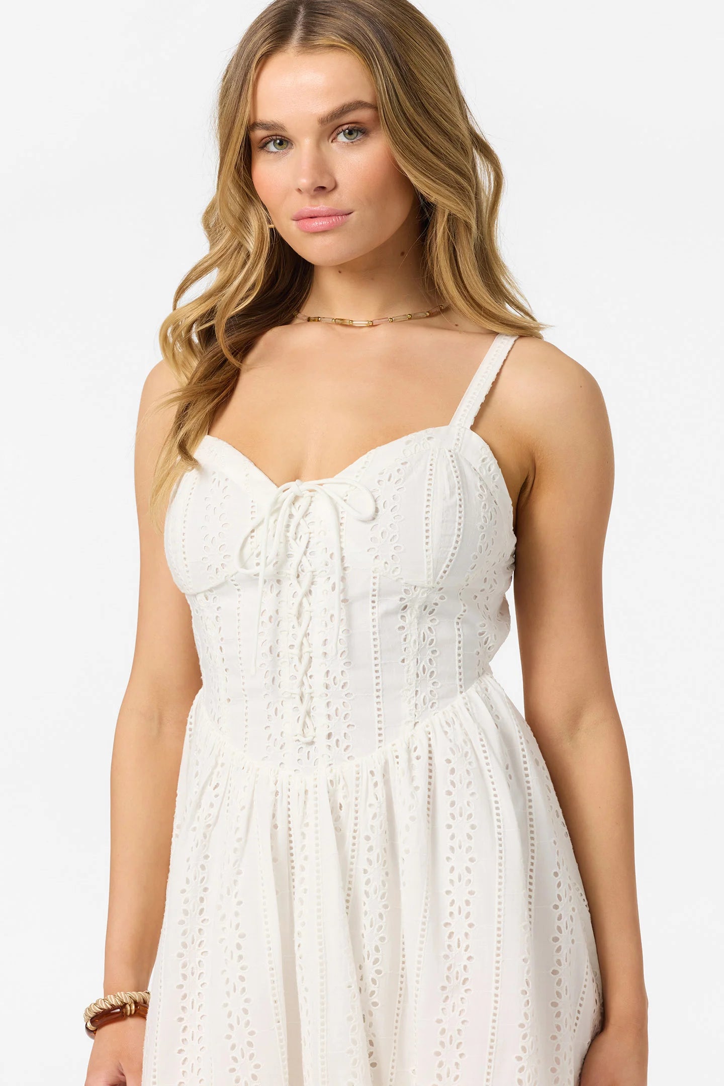camden embroidered mini dress white
