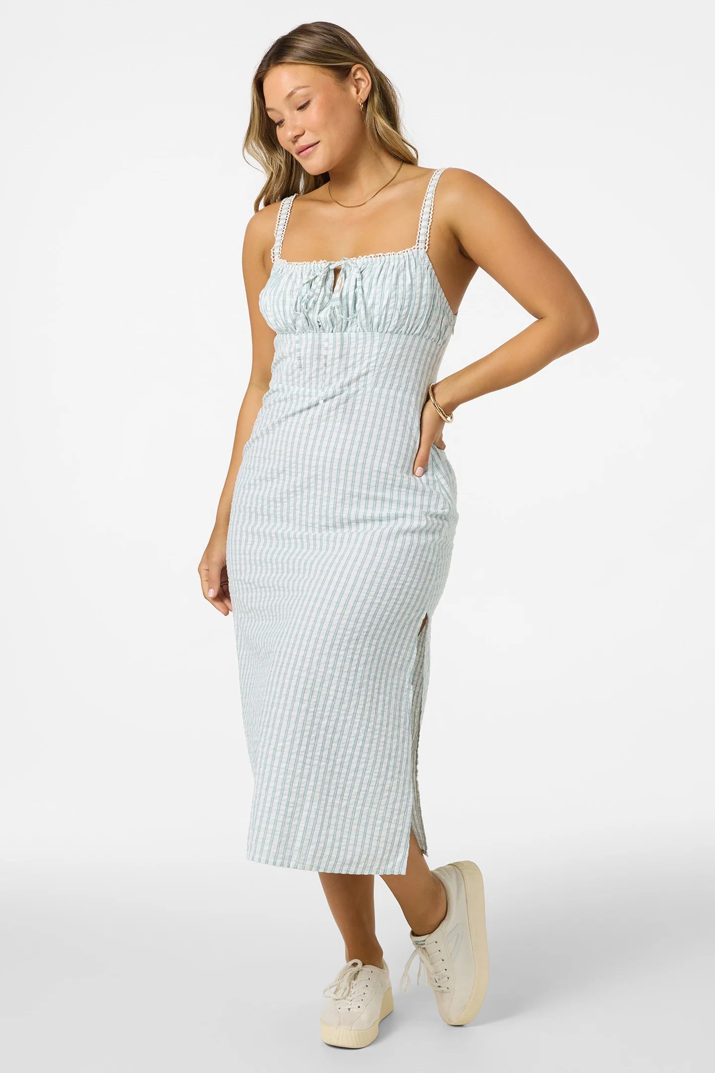 wiley plaid midi dress