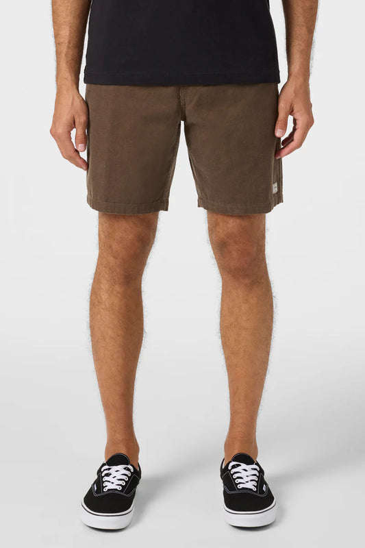 oneill og cord short chocolate