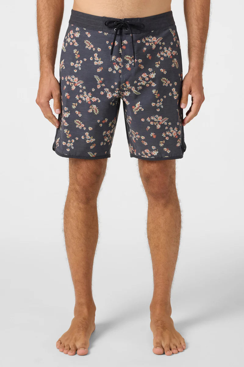 oneill og floral print scallop graphite