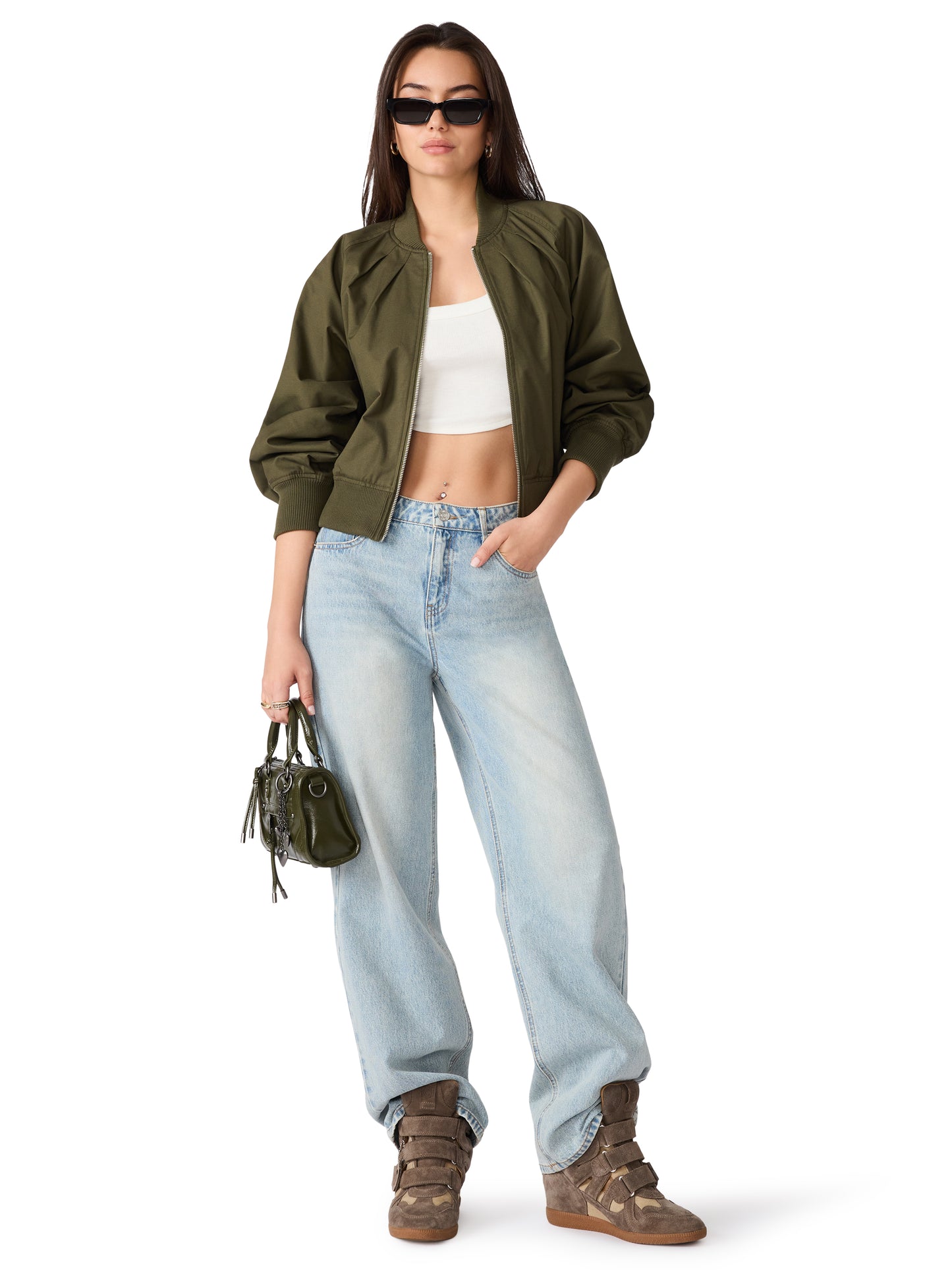 bray olive bomber jacket