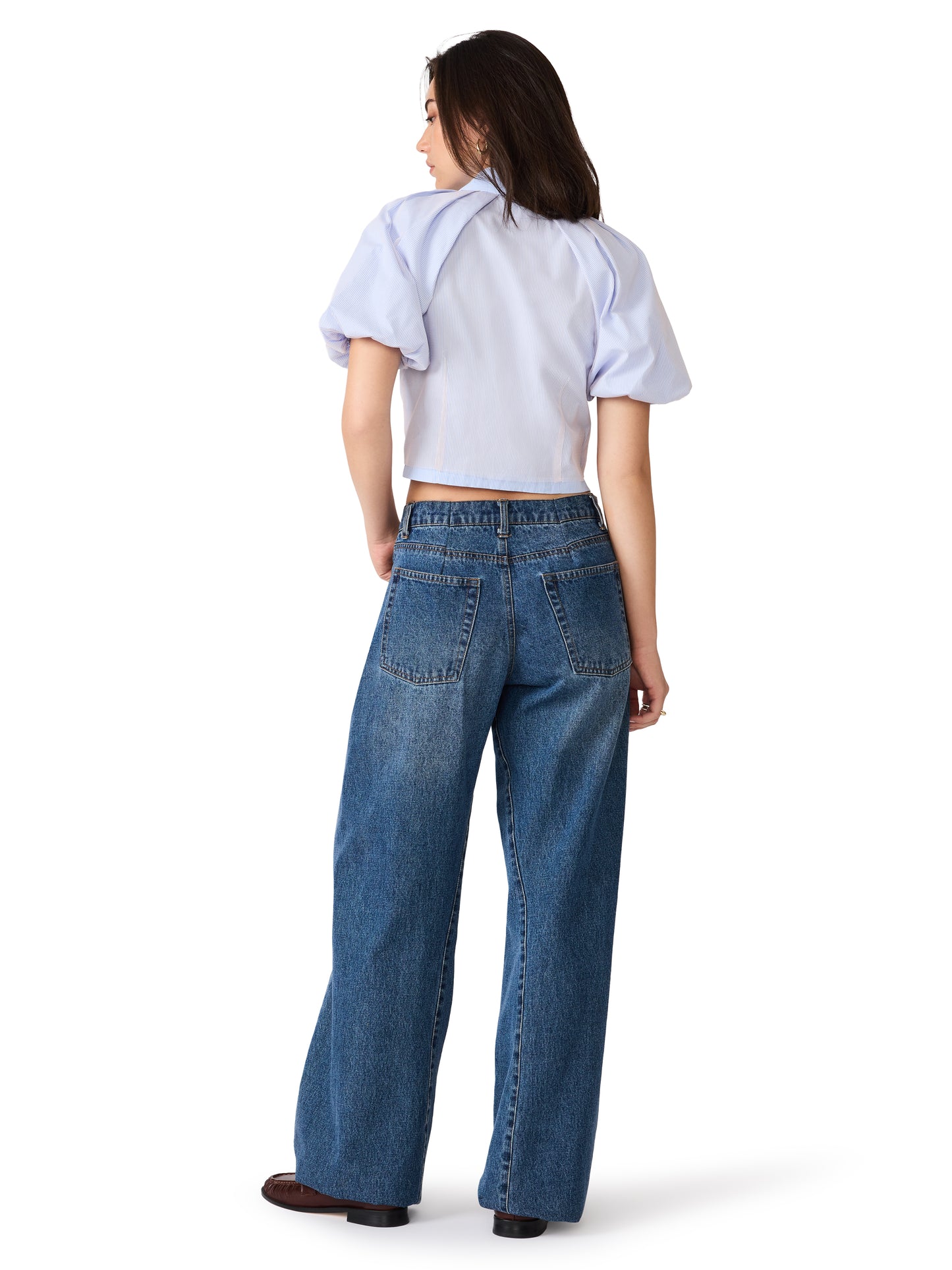 reece crop buttondown