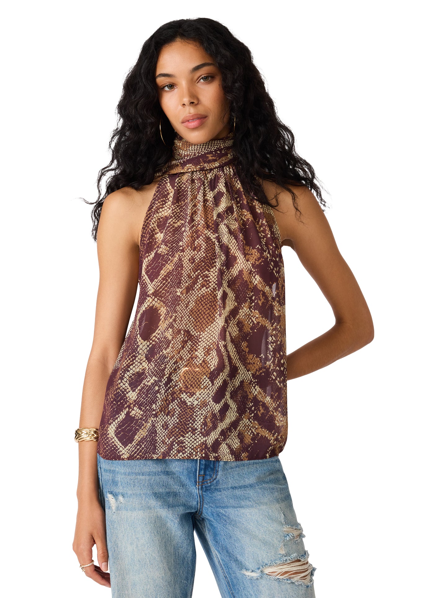 alexane snake print top