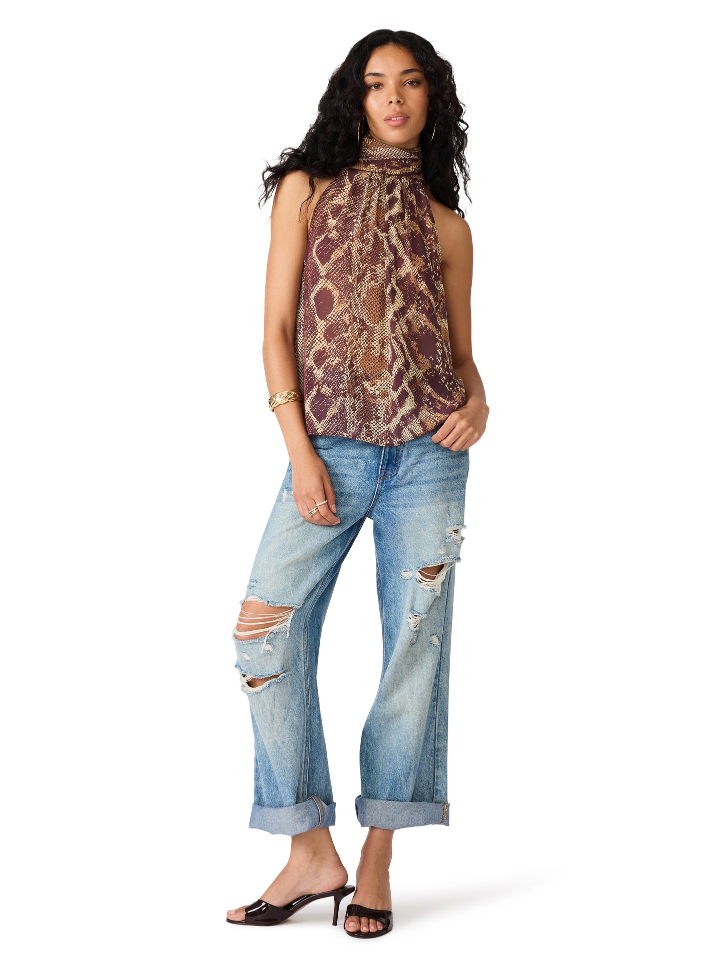 alexane snake print top