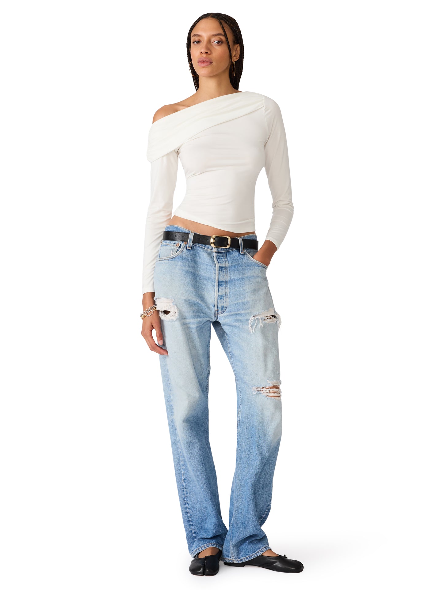 ryder cream knit top