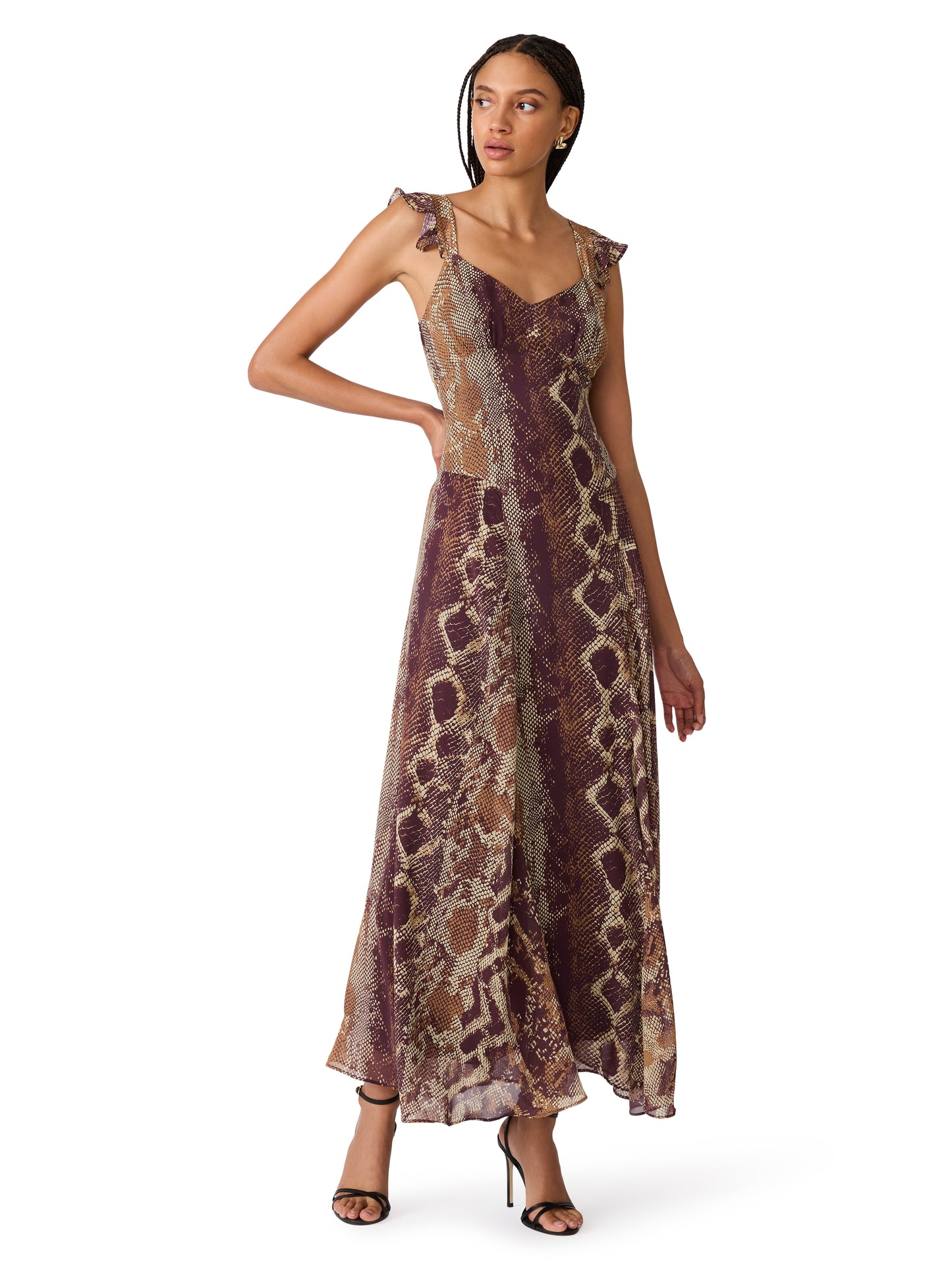 estella dress snake print