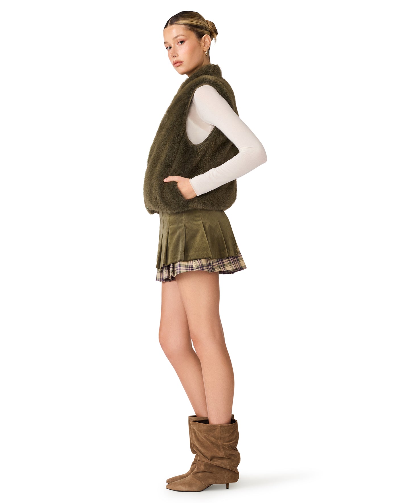 brady reversible olive vest