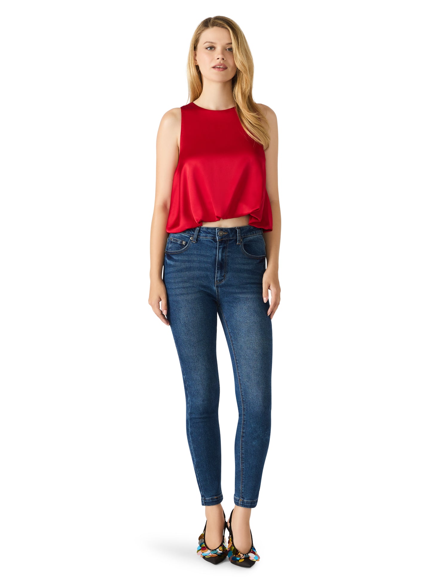 yazmin dark red top