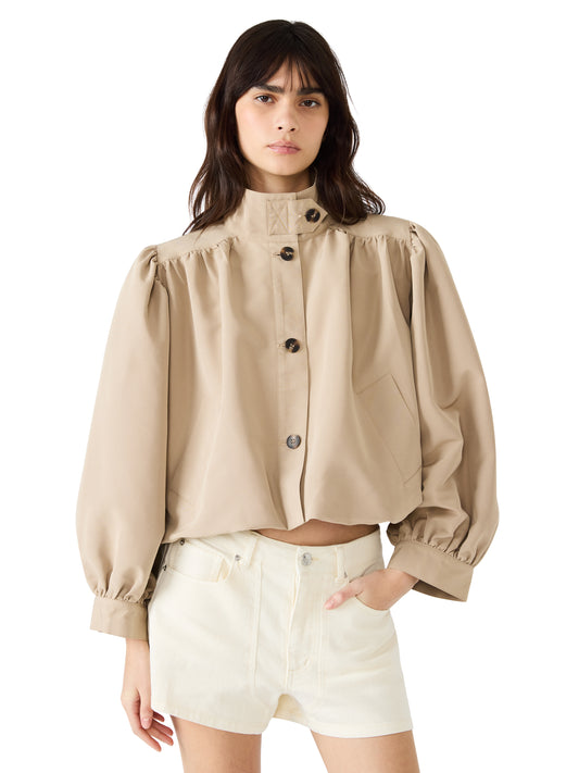 deedee tan cropped trench