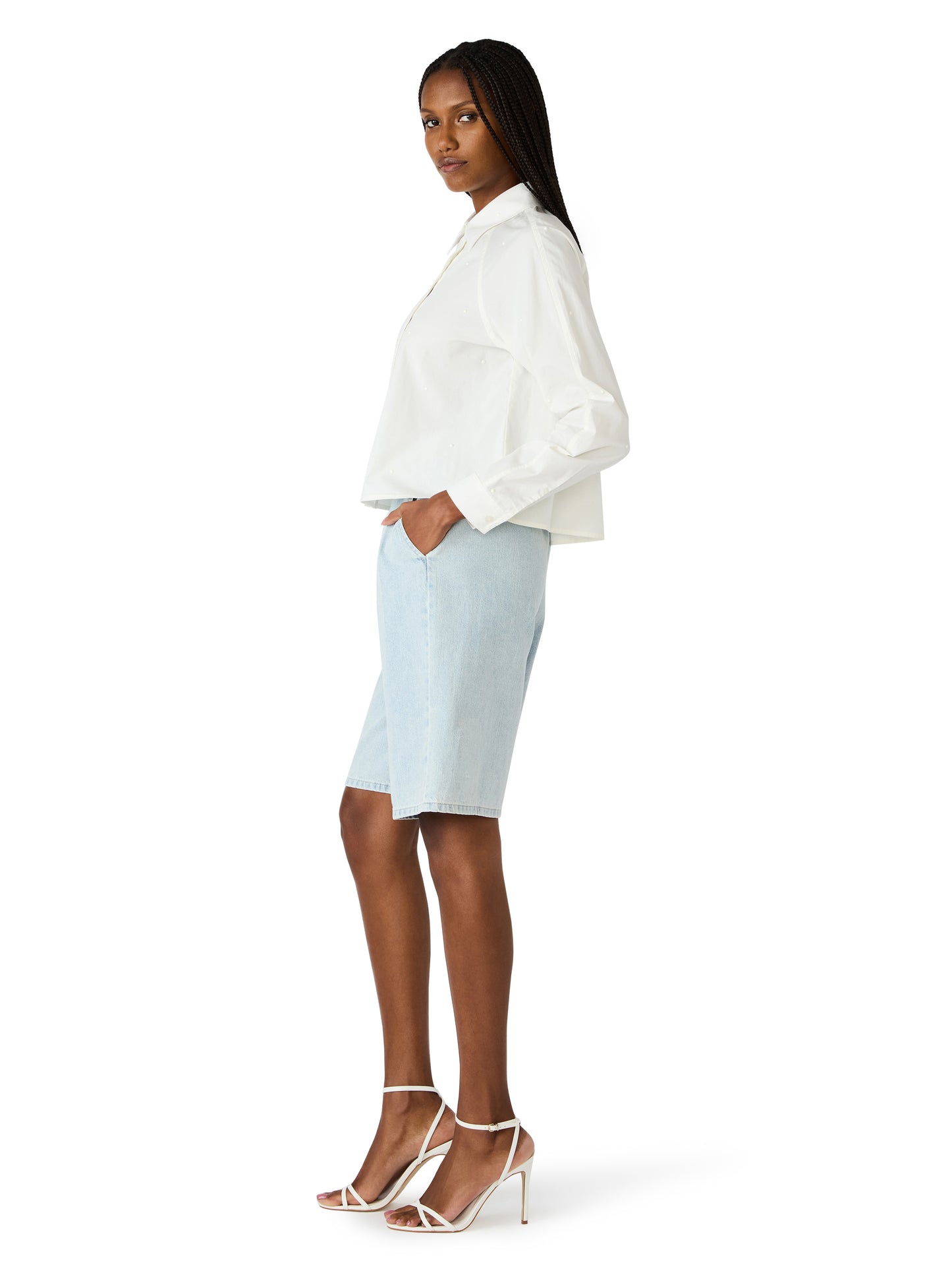 Tess pearl buttondown