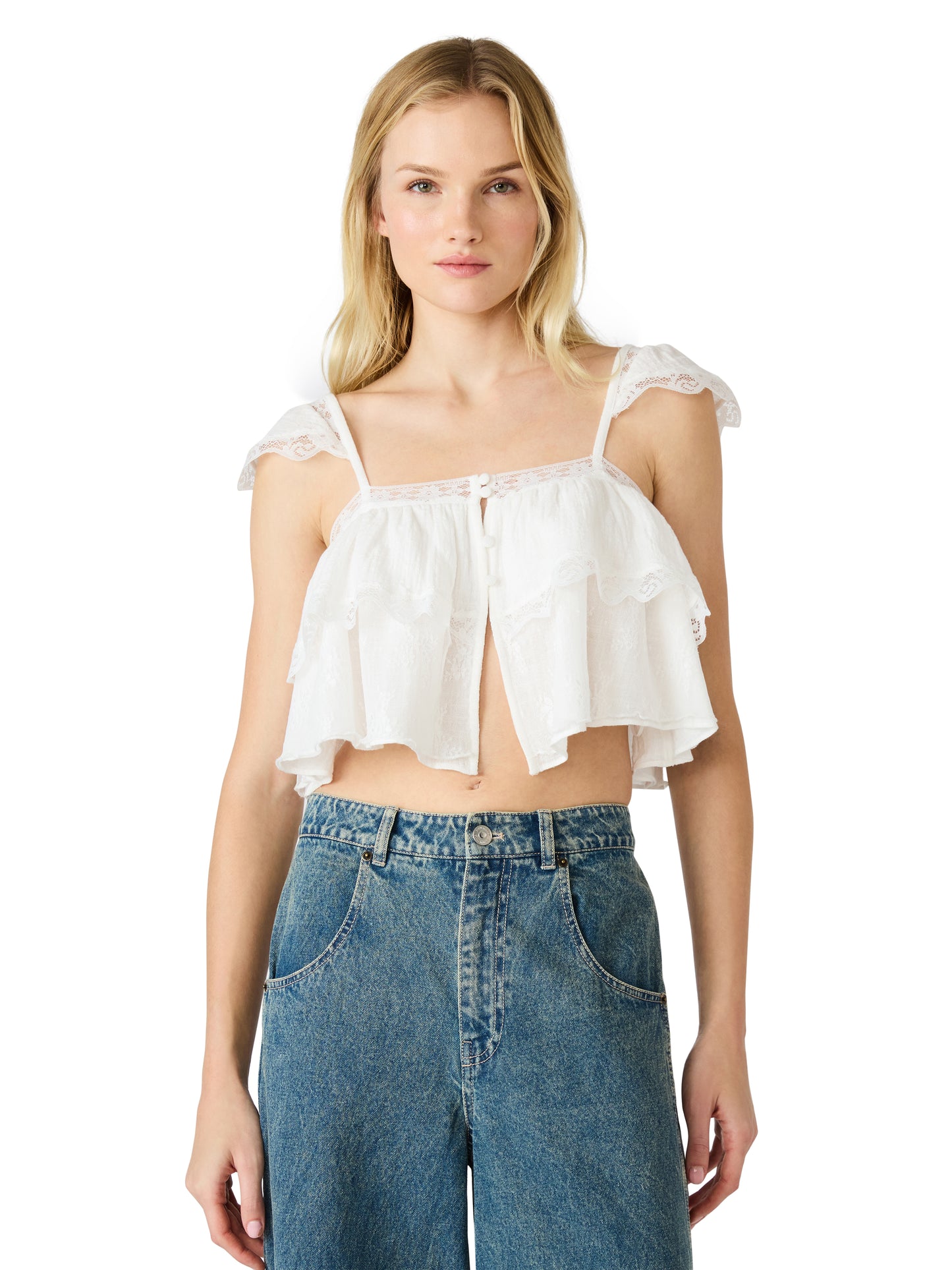 leta white lace top