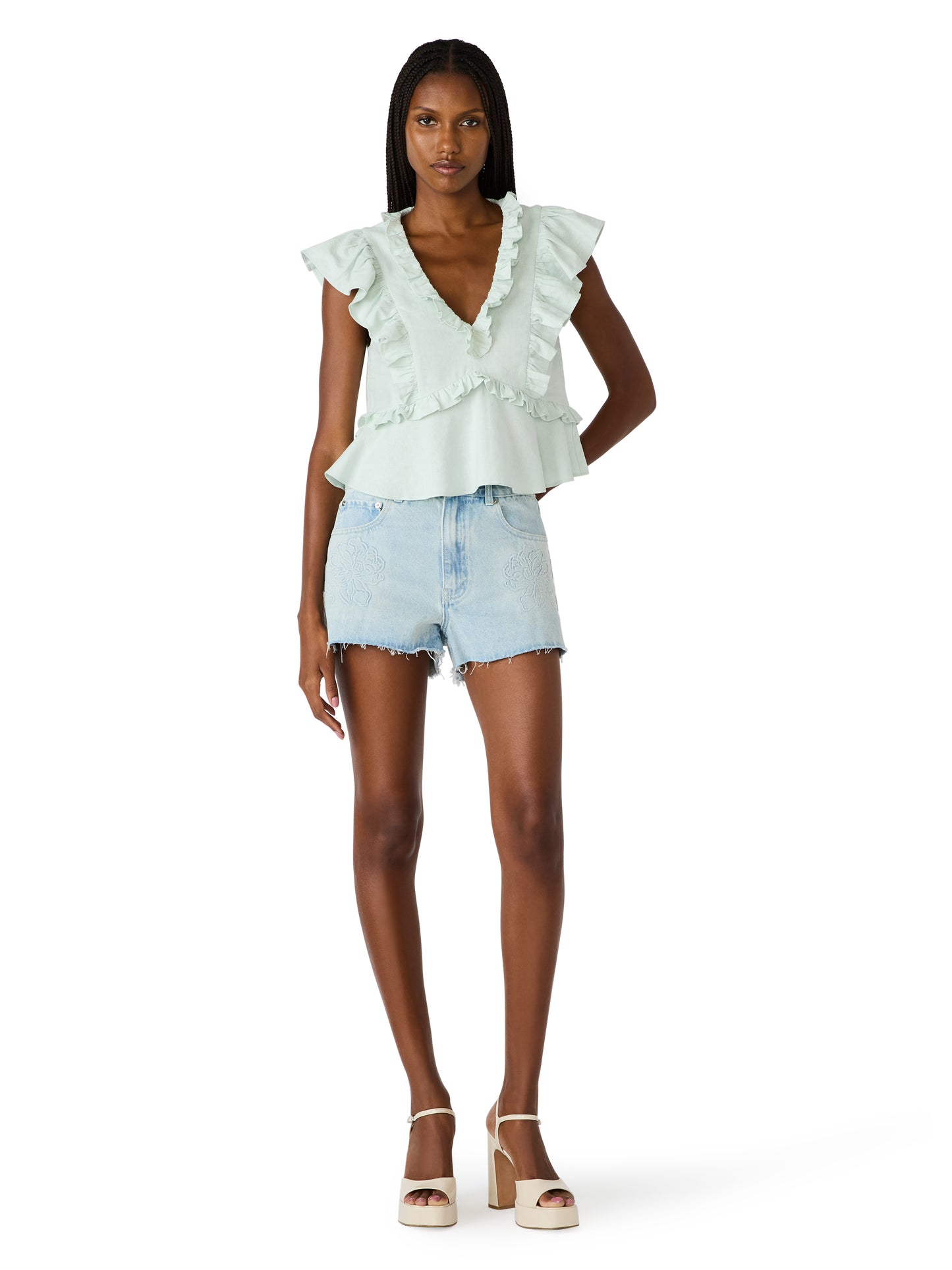 verda top powder blue