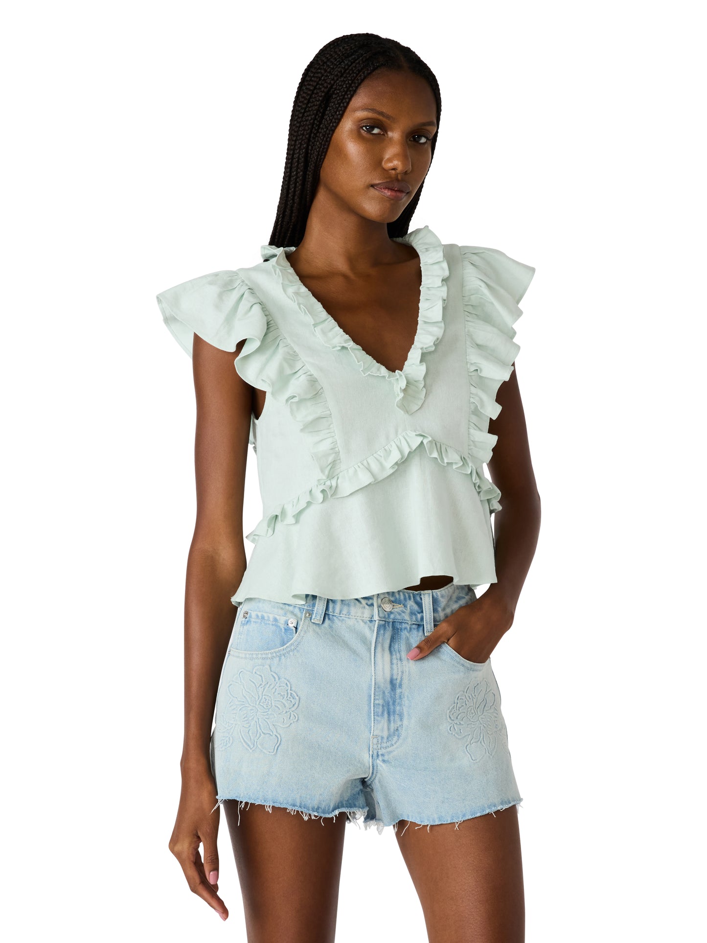 verda top powder blue