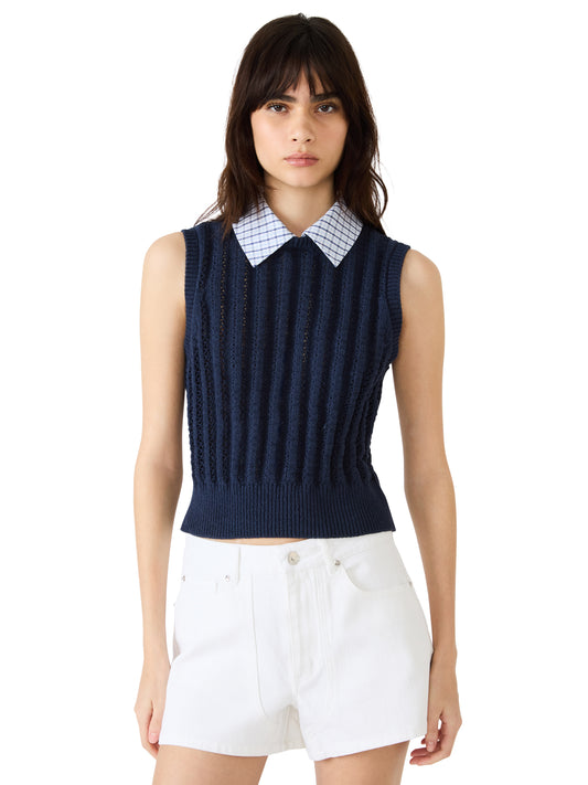 Embree Sweater Vest -Marine