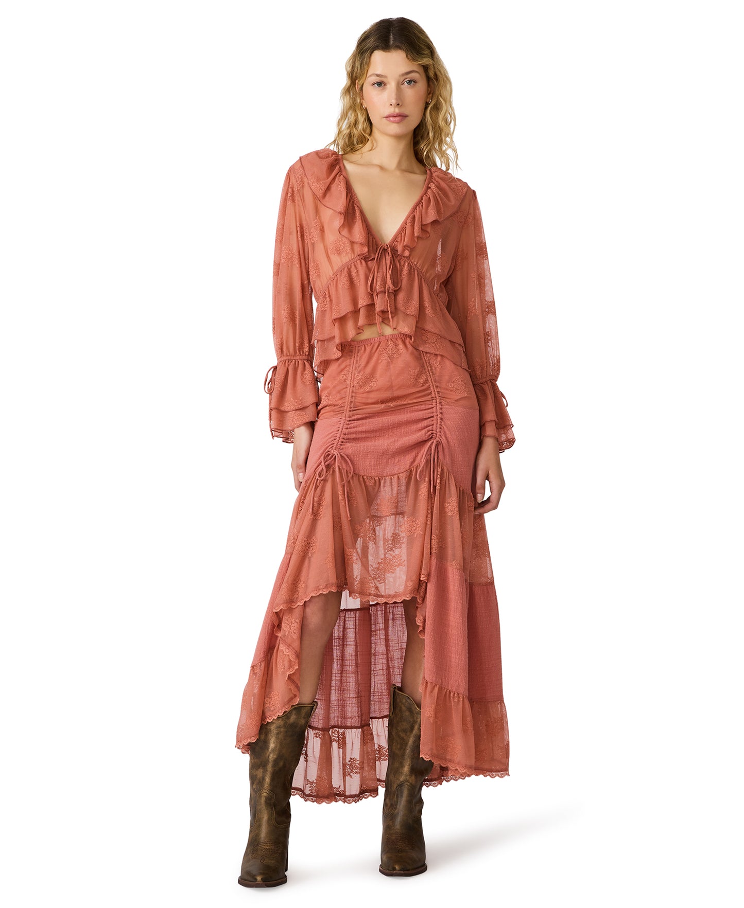 montana lace top canyon rose