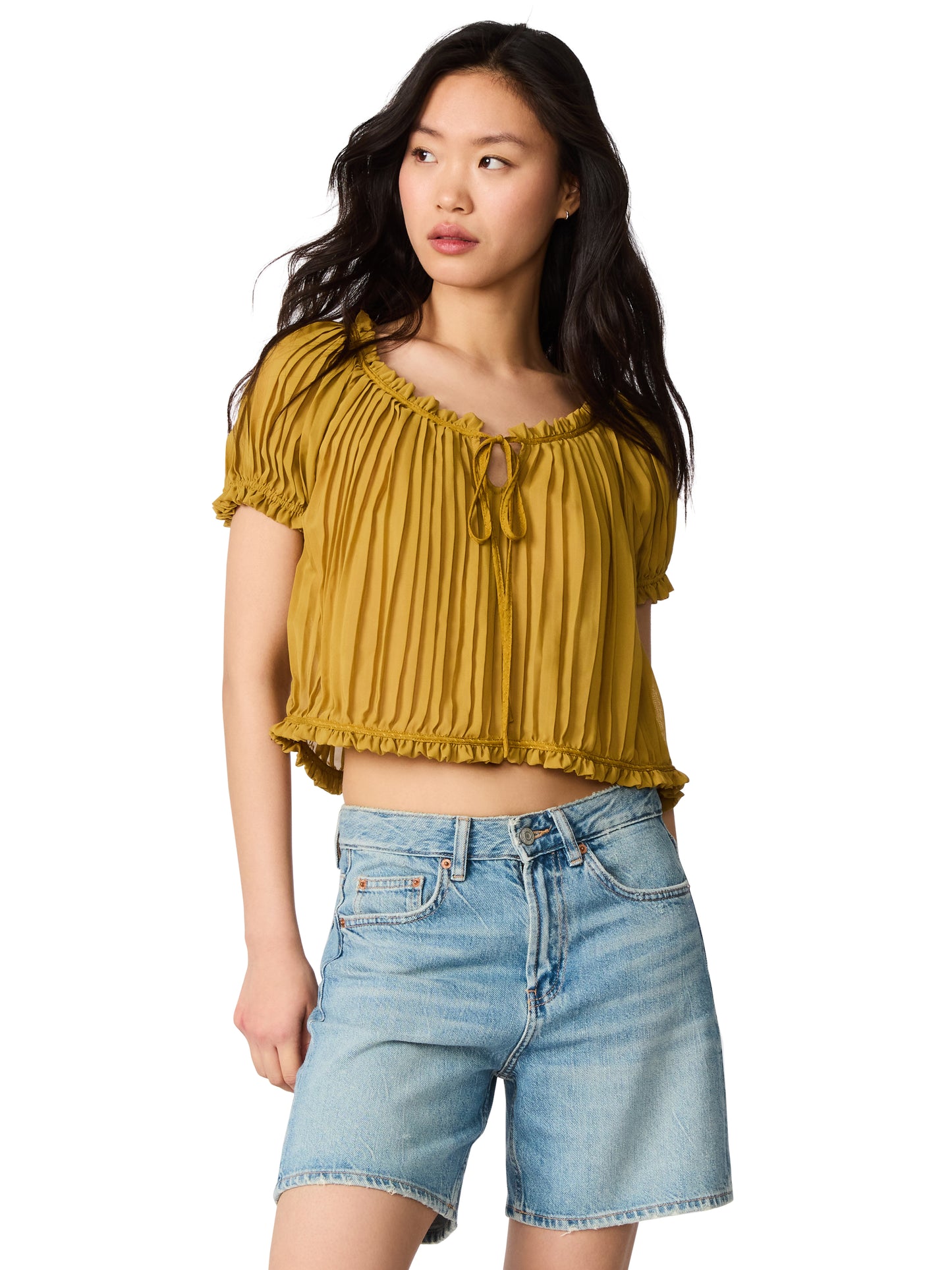 theodora top thyme green