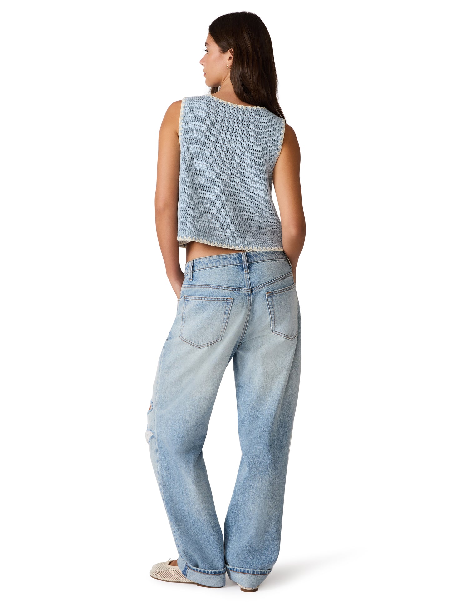 annya sweater vest blue ice