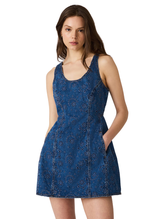 lily rose denim eyelette dress