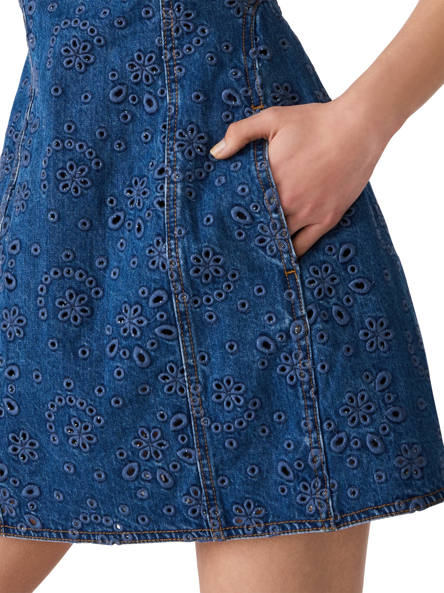 lily rose denim eyelette dress
