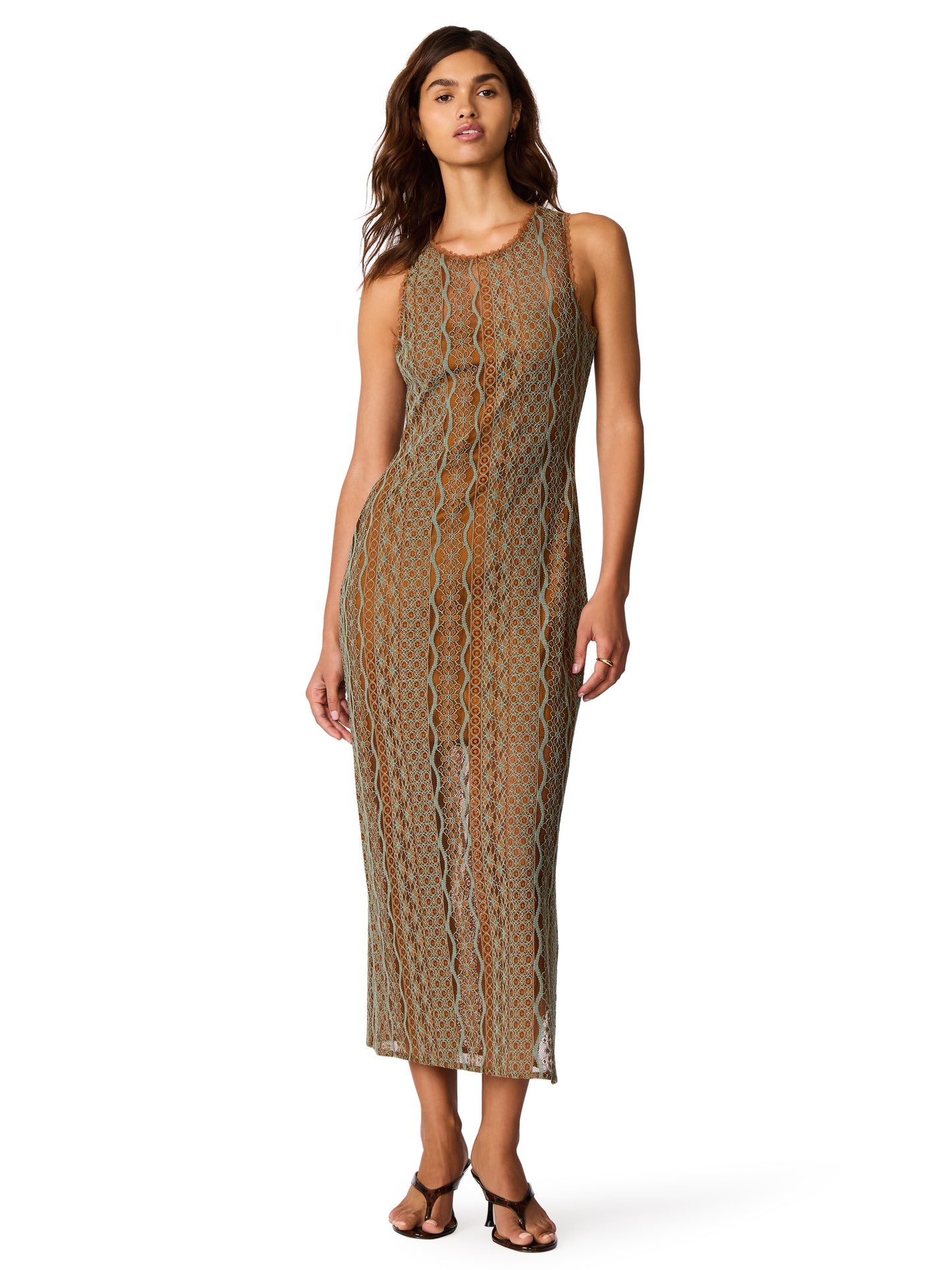 nyssa dress rust+teal