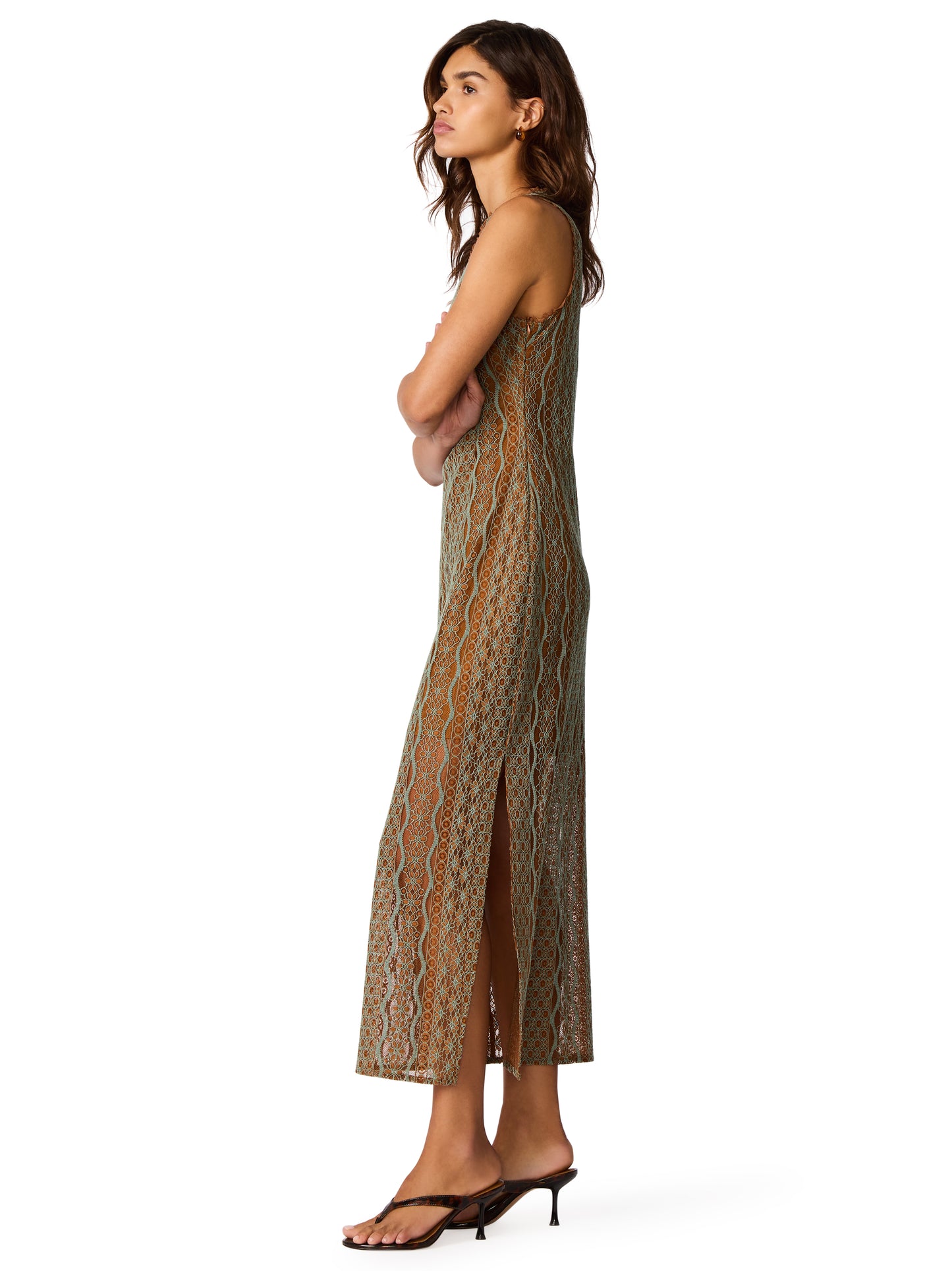 nyssa dress rust+teal