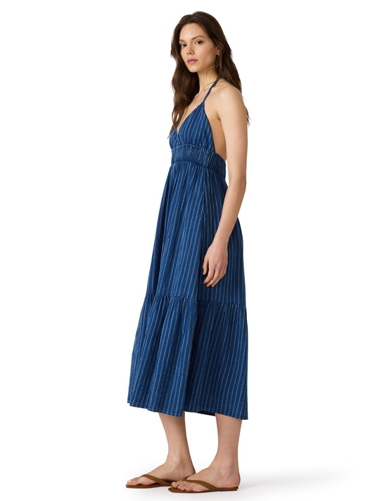 lucky dress mixed indigo