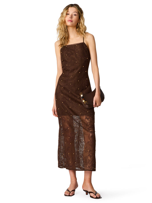 maureen dress chicory coffee