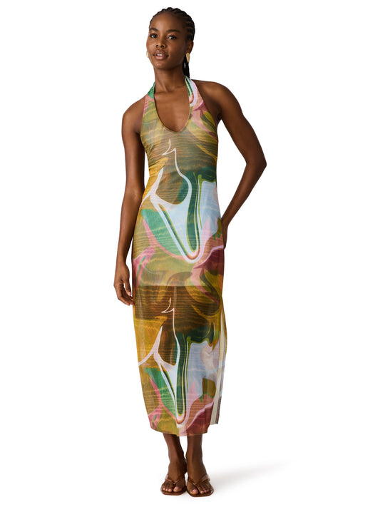 jasyln marble halter dress