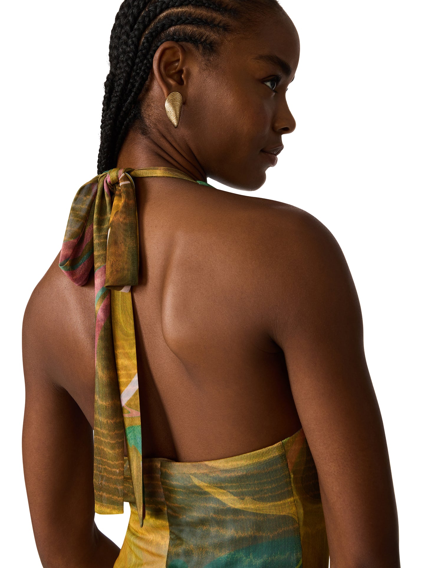 jasyln marble halter dress