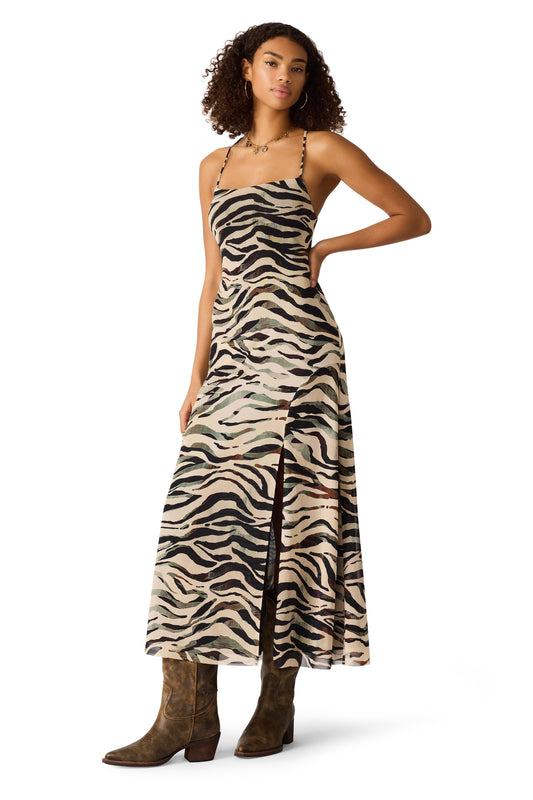 adella dress caramel zebra