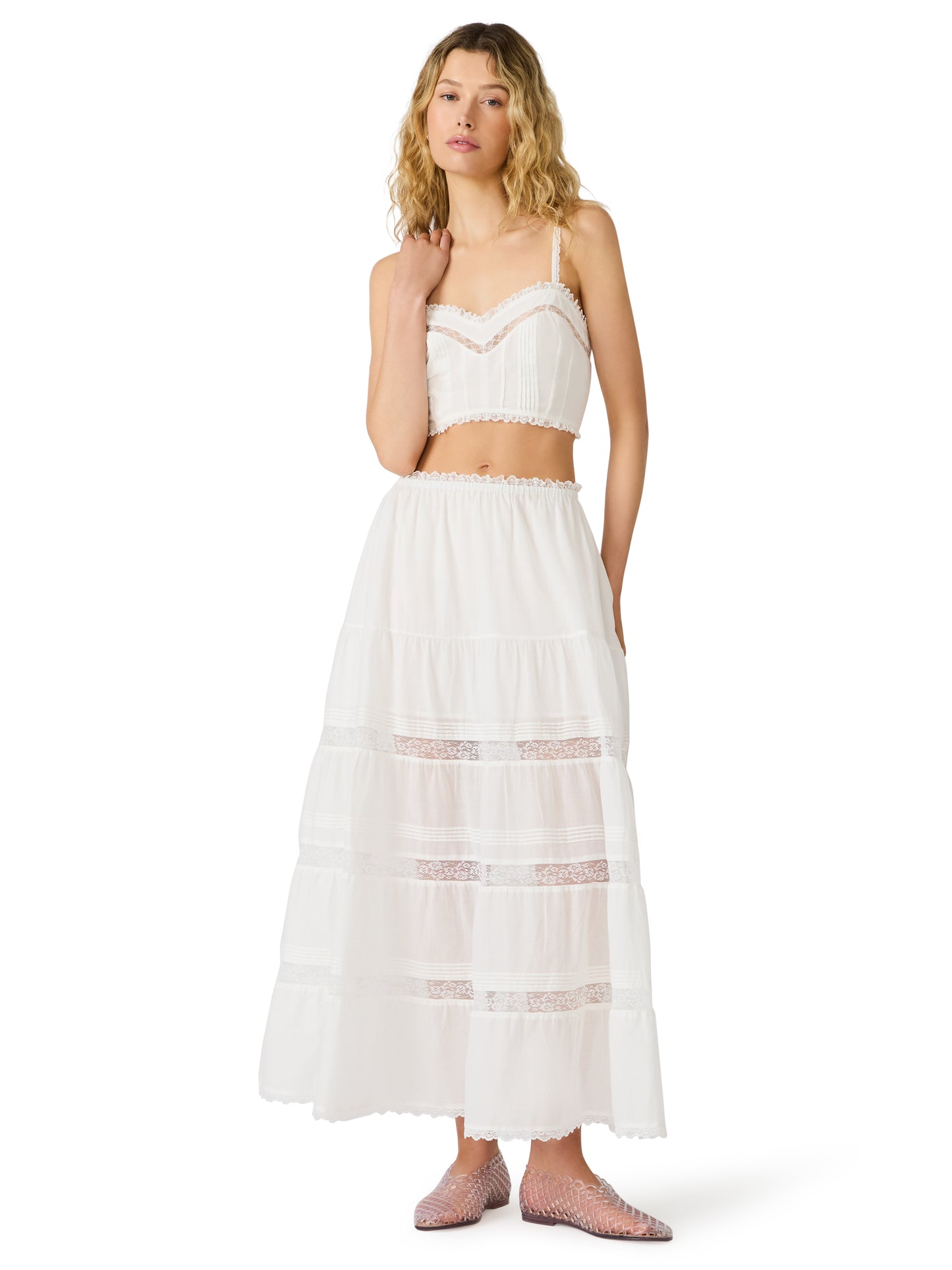 elisse white skirt