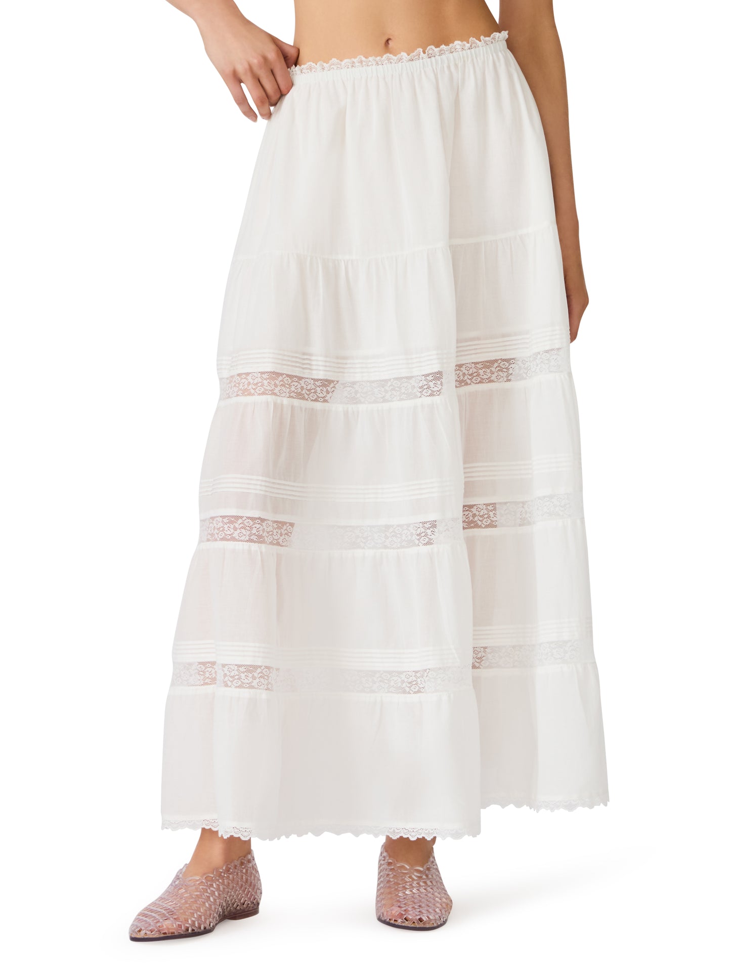 elisse white skirt