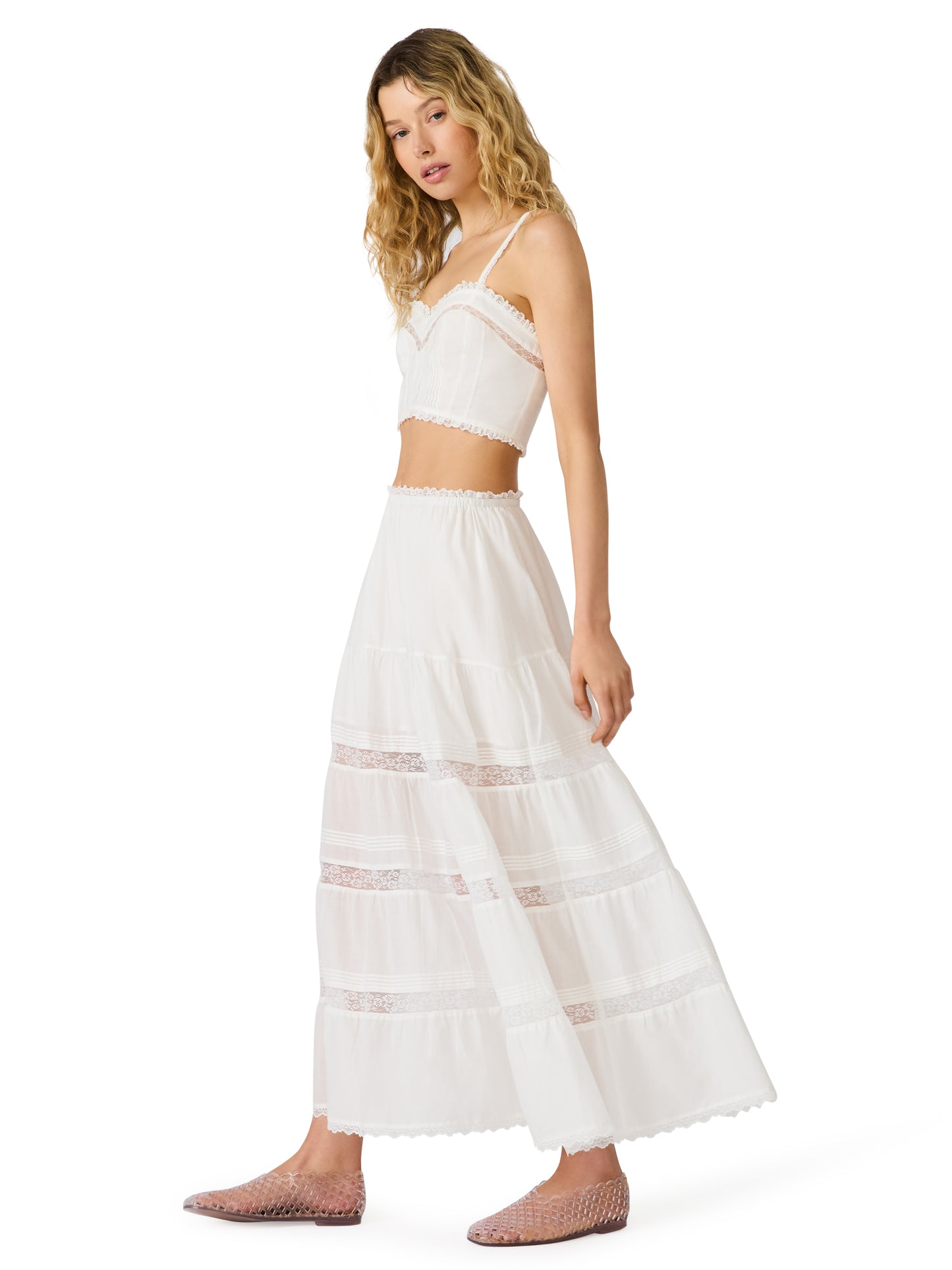 elisse white skirt