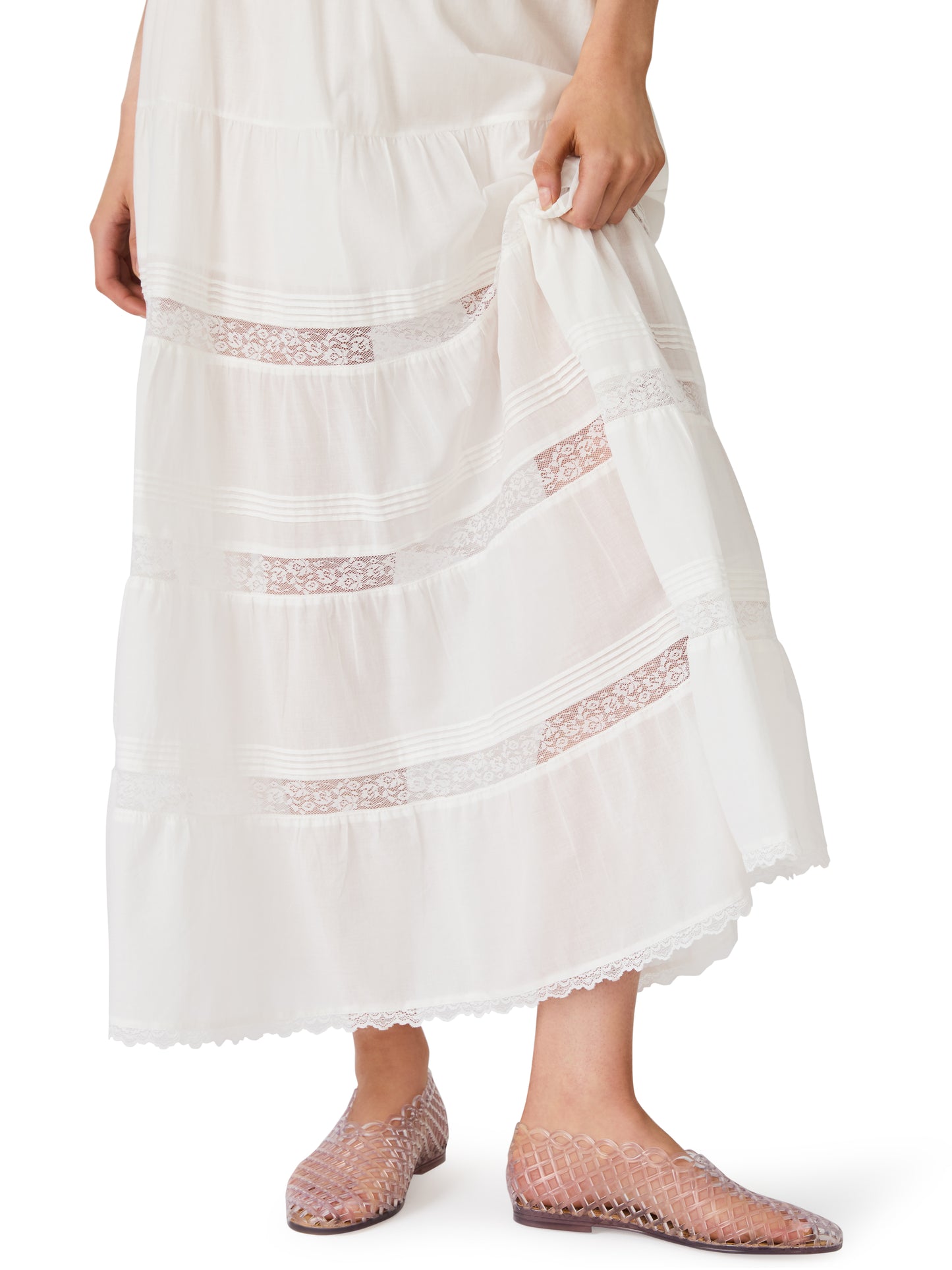 elisse white skirt