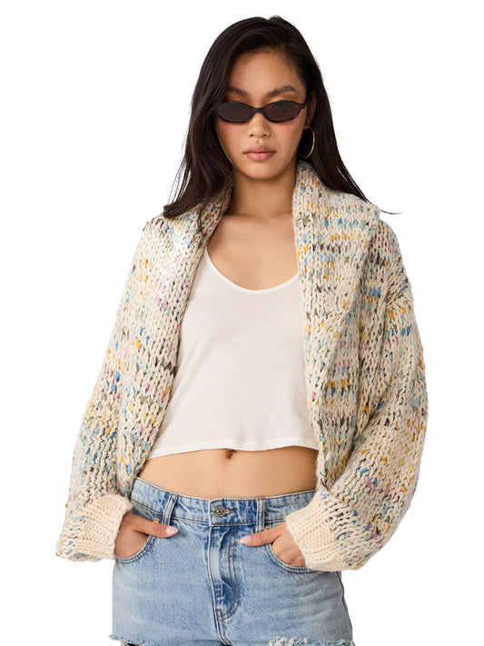 enid multi knit chunky cardi