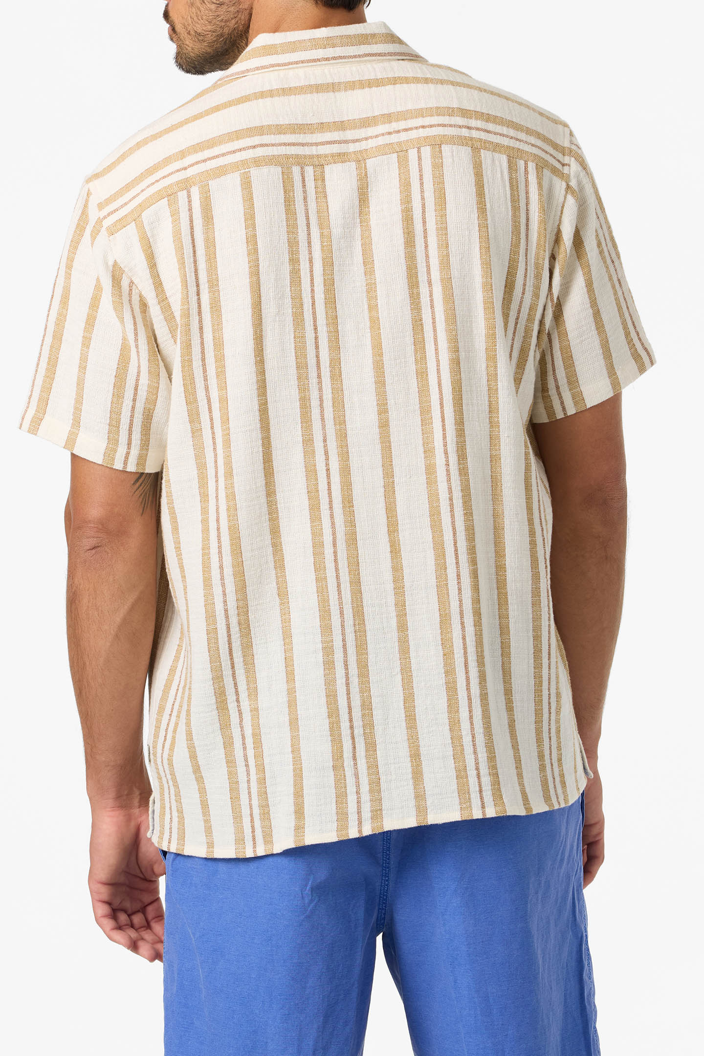 natural stripe woven shirt