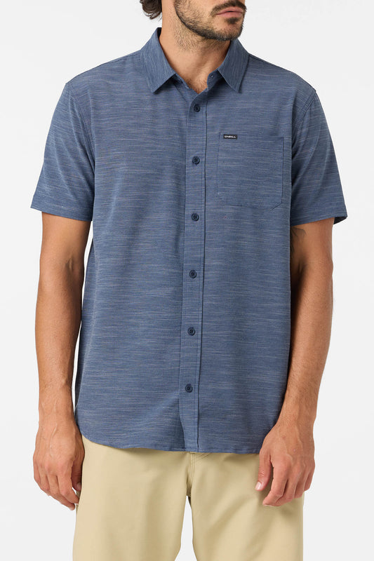 upf slub solid buttondown navy