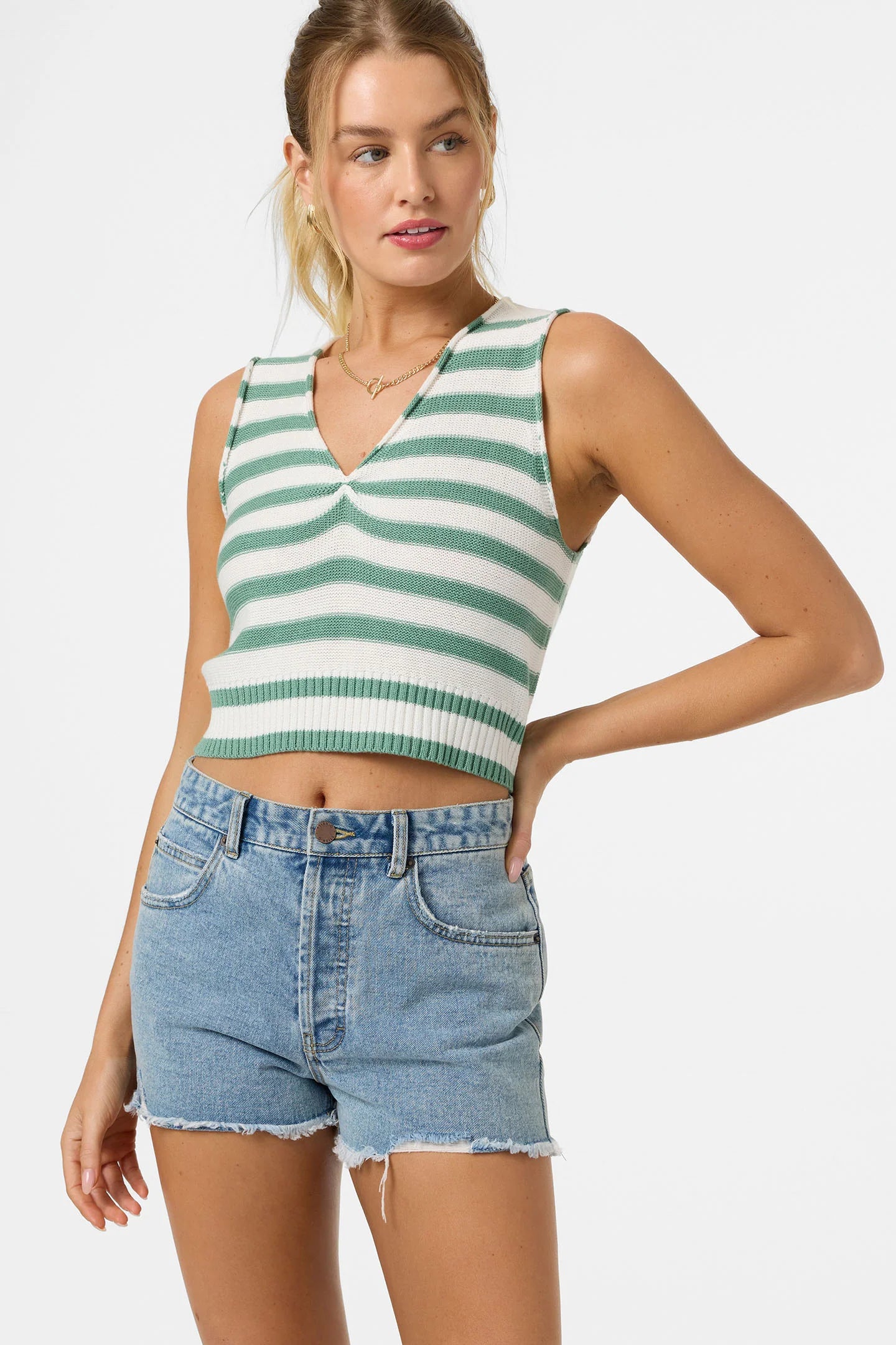 elsie sweater tank green