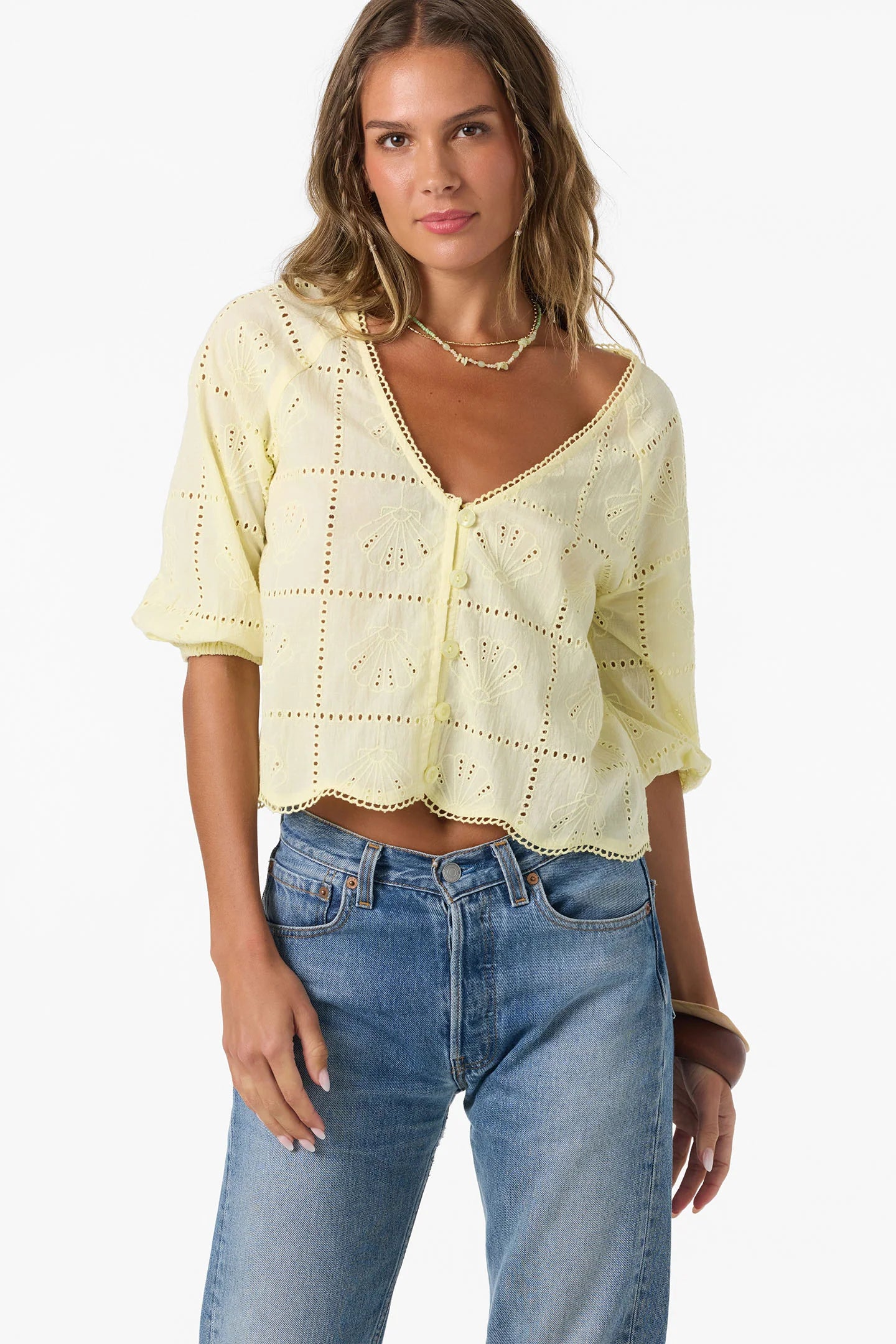 flora top citron yellow