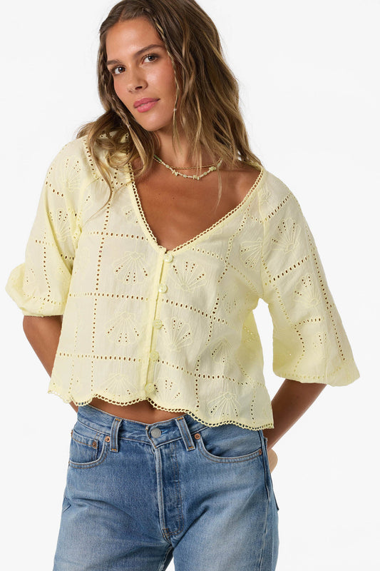 flora top citron yellow