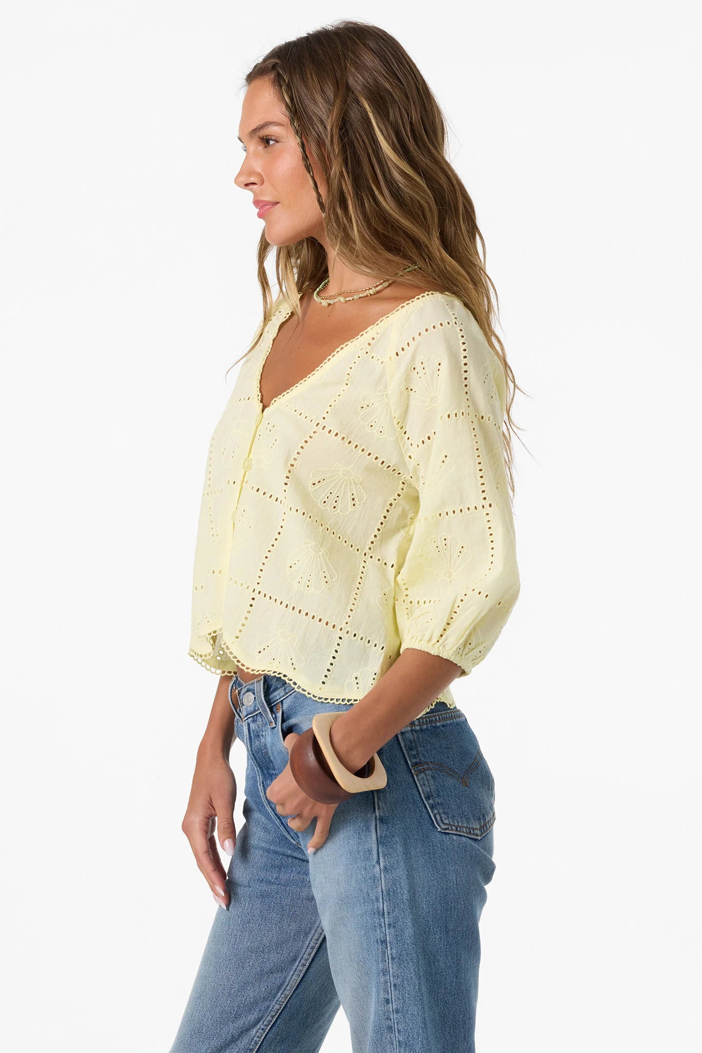flora top citron yellow