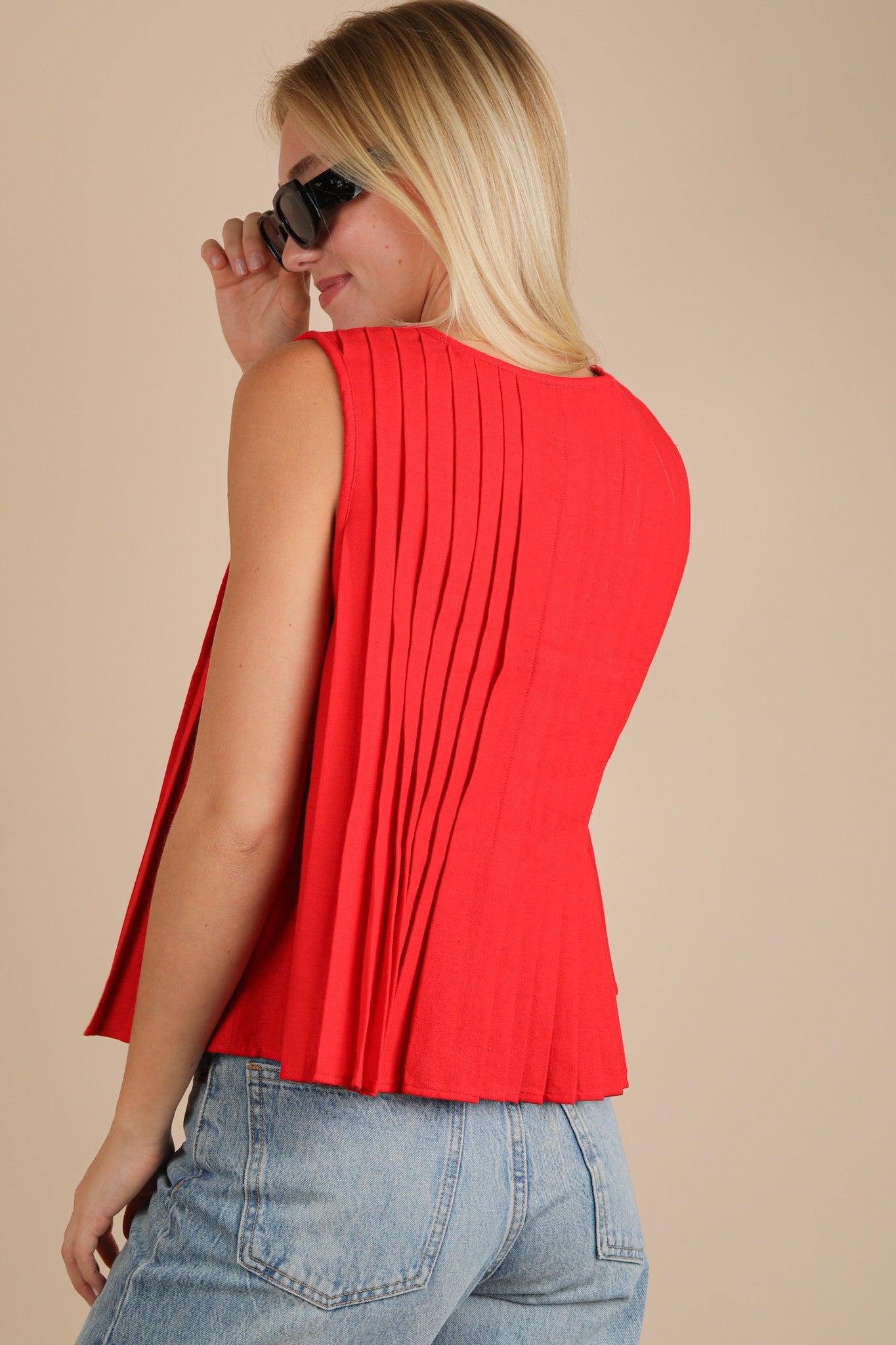 farmers market pleated blouse