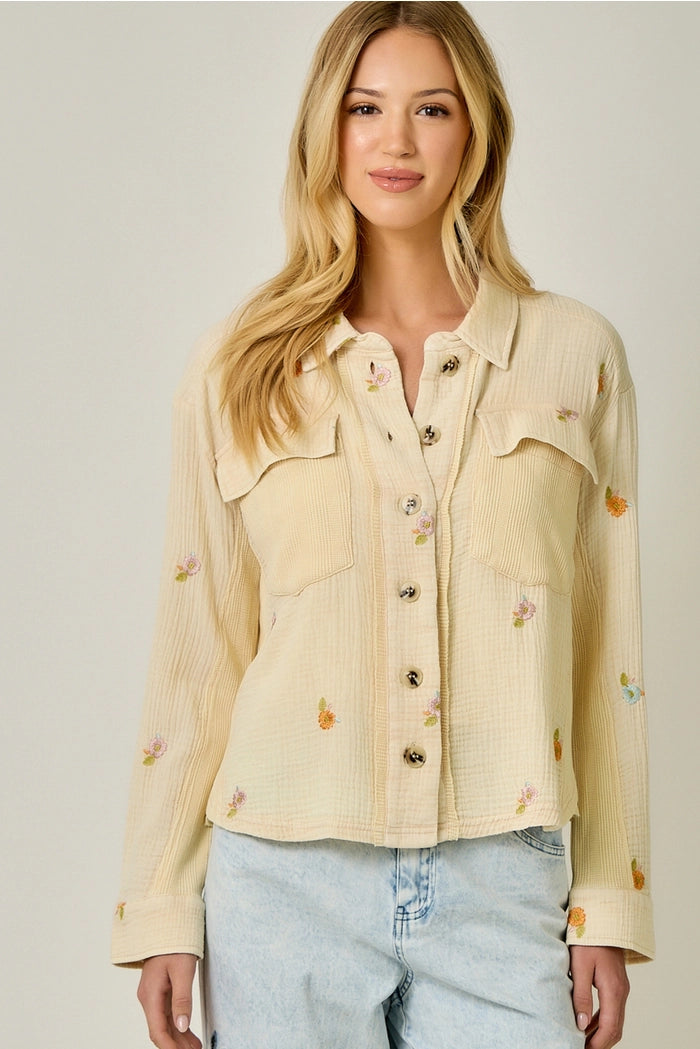 lily floral embroidered jacket