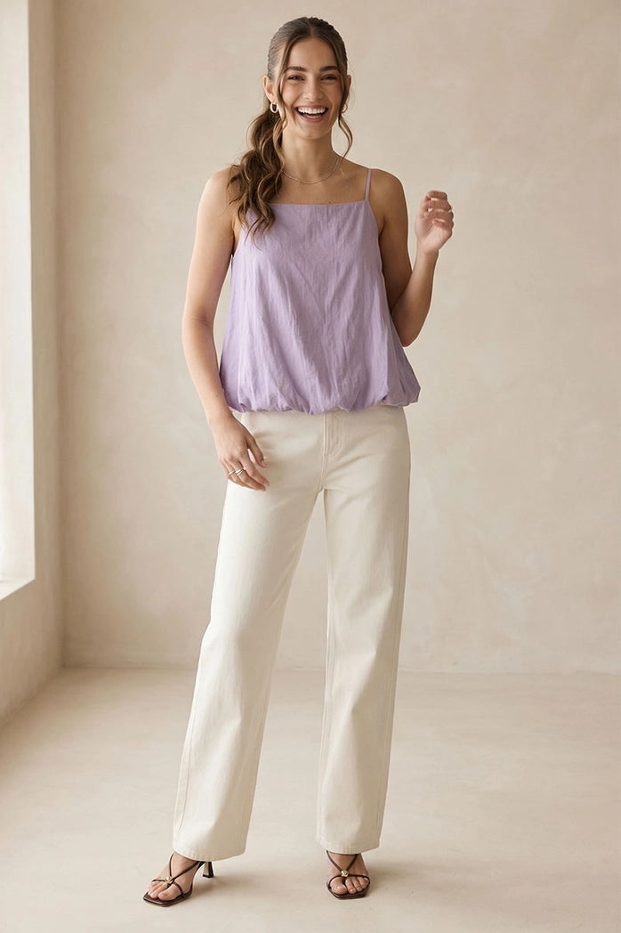 billowy bubble hem cami top