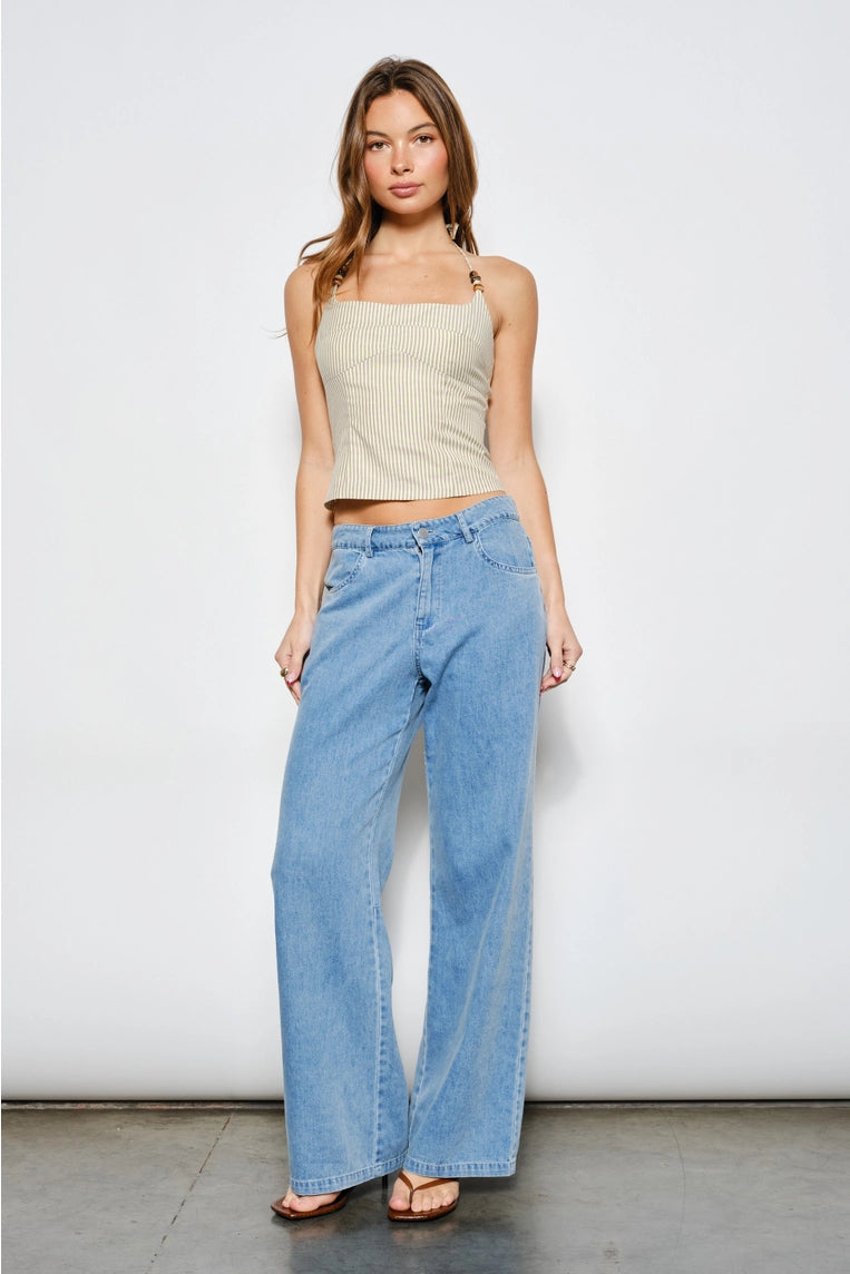 flynn beaded halter tank