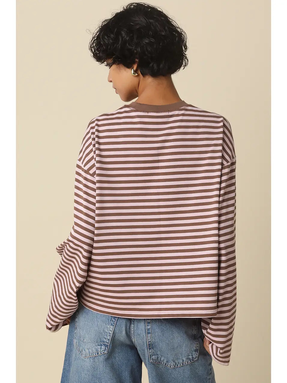 jena pink/brown stripe longsleeve