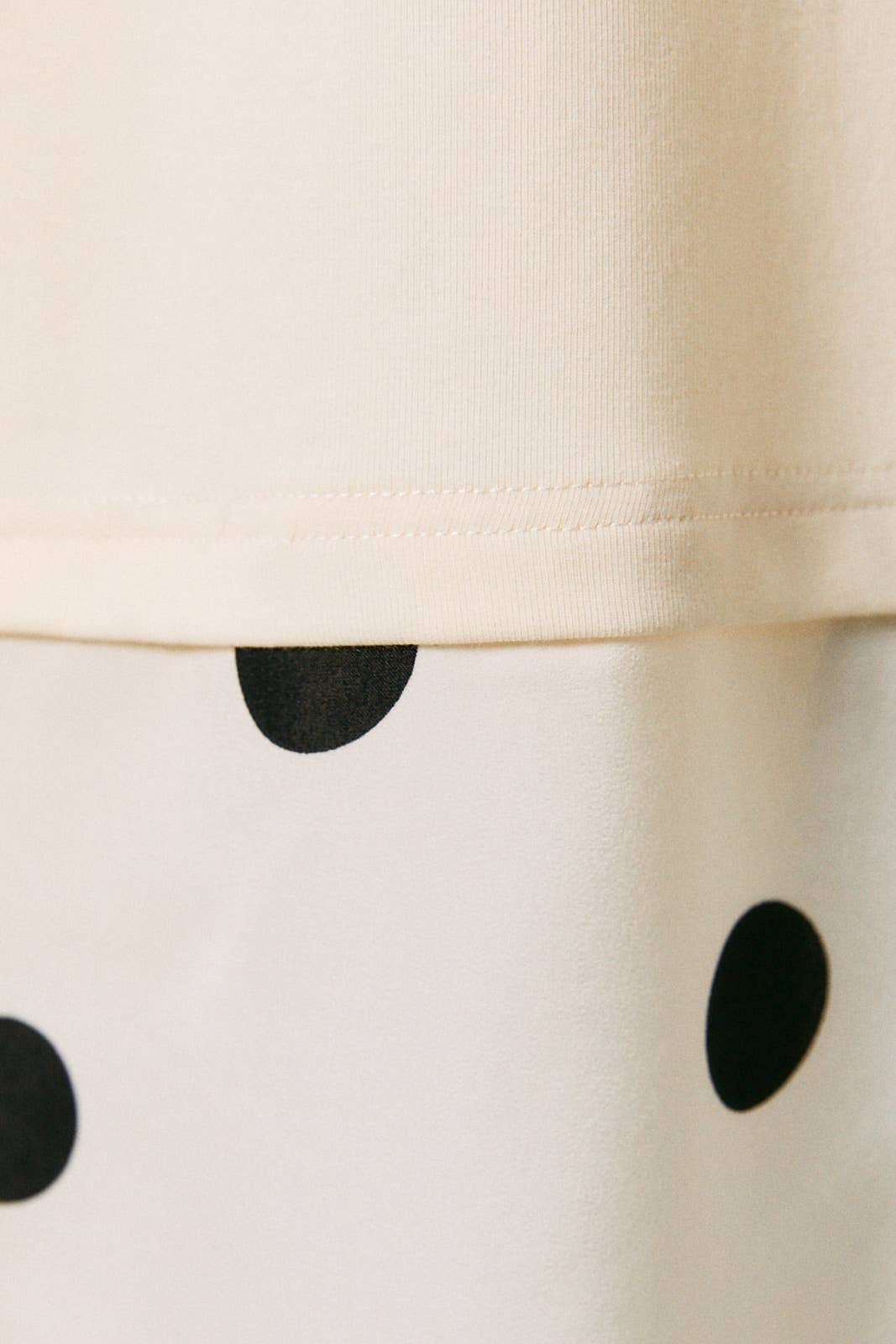 polka dot contrast tee