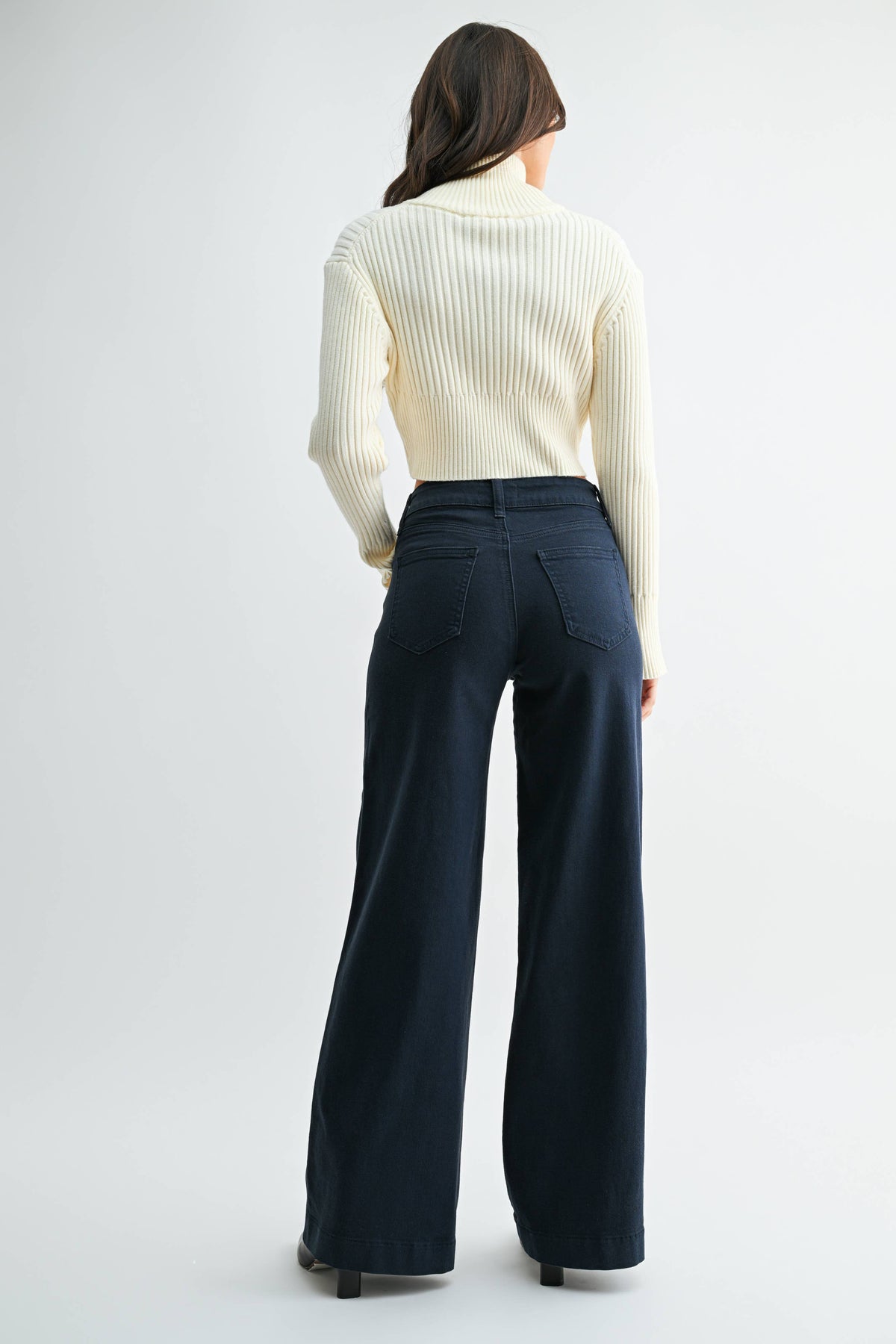 navy full lenght wide leg